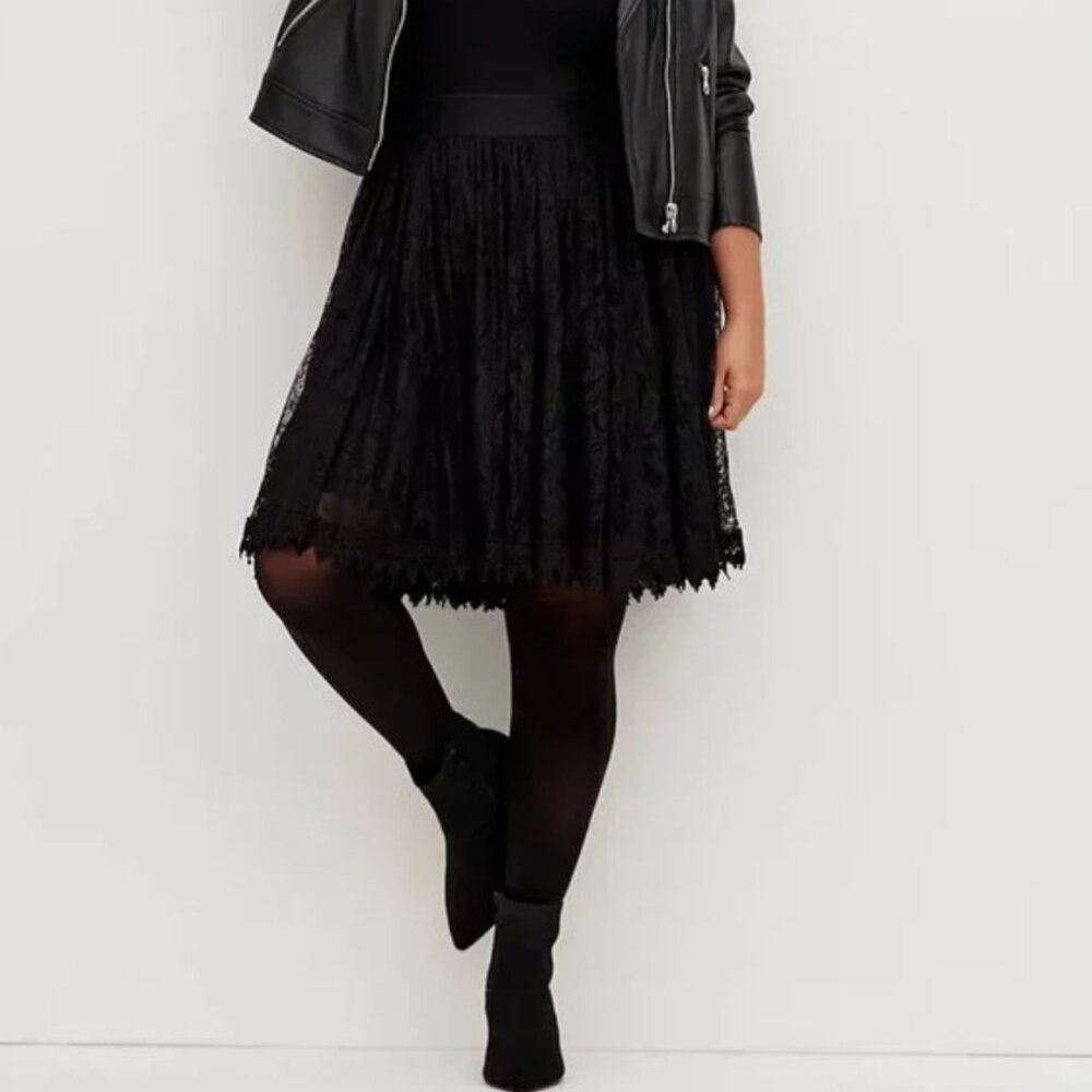 Torrid Mini Skirt Lace Black